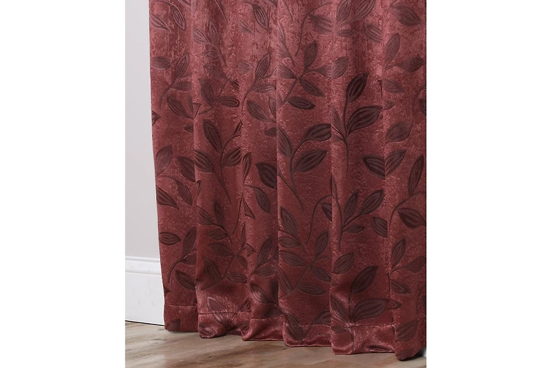 Superior Leaves Machine Washable Room Darkening Blackout Curtains