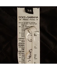 Pre-Owned Dolce & Gabbana Women's Lurex Knit Trim Gabardine Jacket