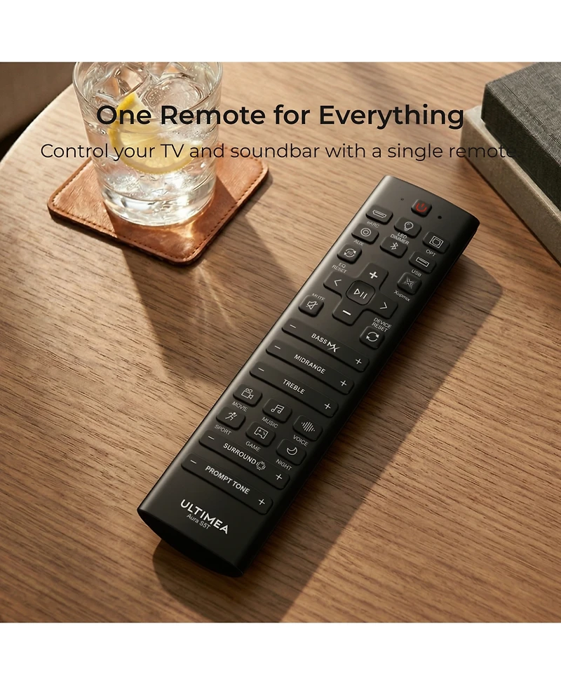 Ultimea Aura S5T 7.1ch Soundbar with Dolby Atmos for Tv, Surround Sound System with 5.25" Subwoofer, 420W