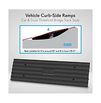 Pyle Driveway Threshold Car Curb Ramp, Single Piece