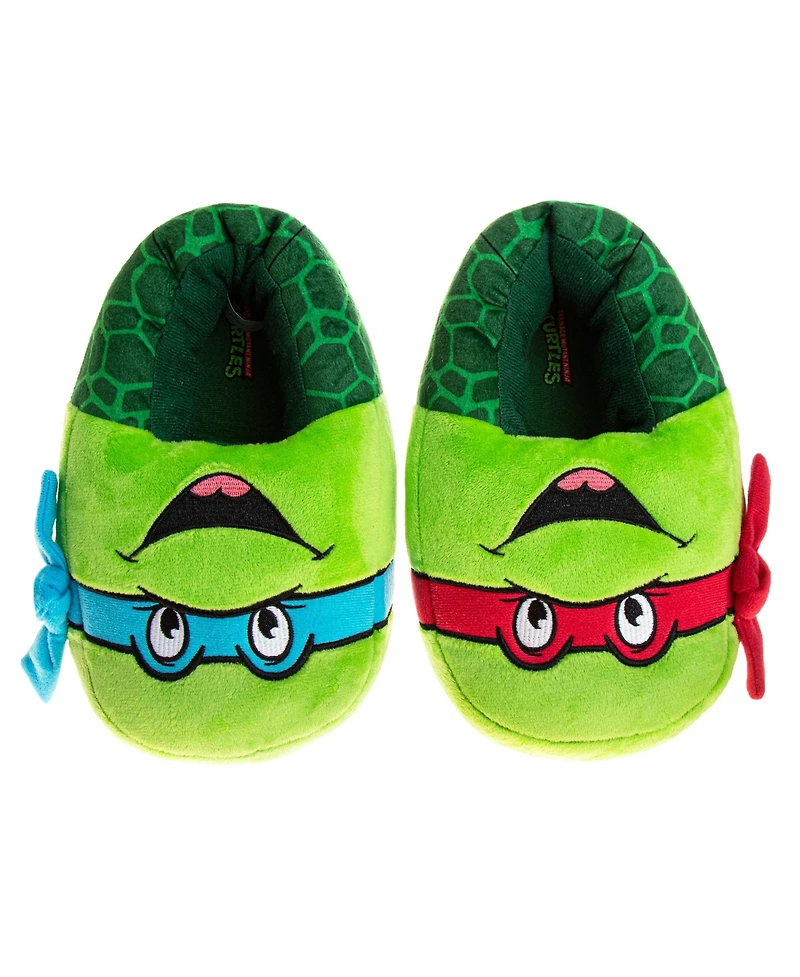 Nickelodeon Teenage Mutant Ninja Turtles Boys' Slippers Soft, Cozy, and Fun SlipOns (Toddlers Sizes 5-12 / Big Kids Sizes 13-5)