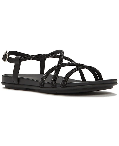 FitFlop Women's Gracie Crystal Strap Open Toe Sandals