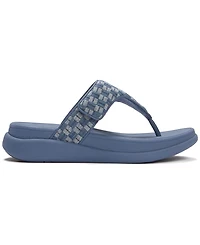 FitFlop Women's F-Mode Go Checkerboard-Denim Toe-Post Sandals
