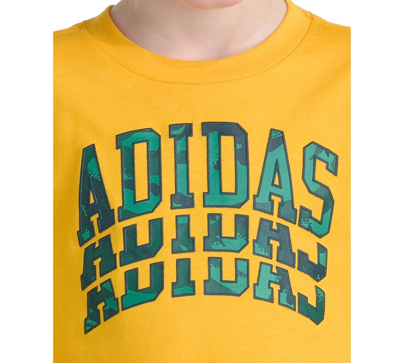 adidas Boys' 2T-7 Camo Graphic Long-Sleeve T-Shirt and Pants, 2-Piece Set