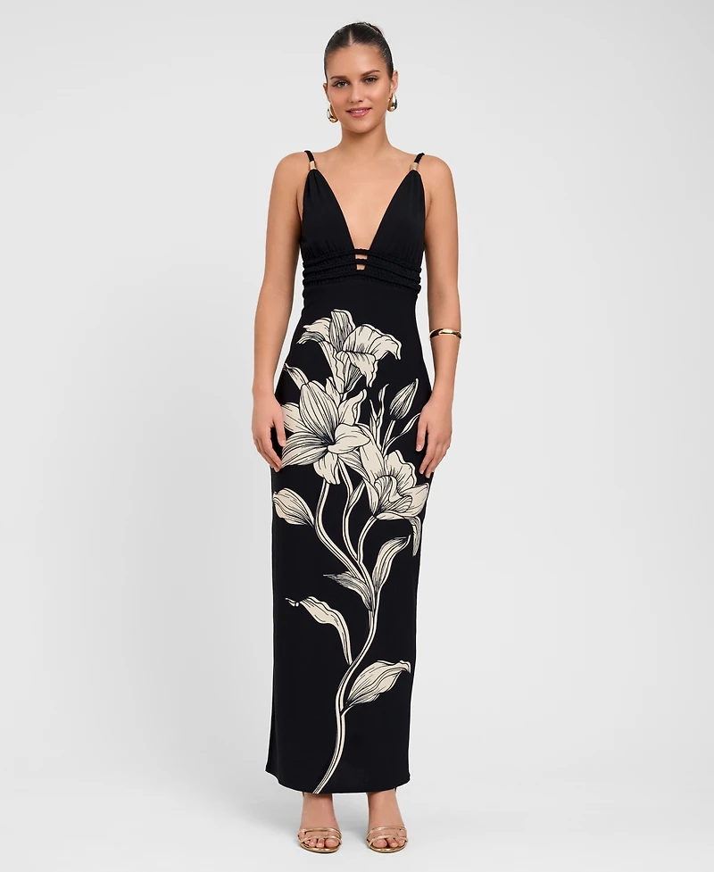 Rachel Roy Women's V-Neck Maxi Dress
