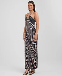 Rachel Roy Women's Halter Neck Maxi Dress