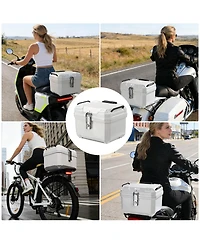 Yescom Ahr 36L Motorcycle Top Case Tour Tail Box Scooter Trunk Storage Backrest