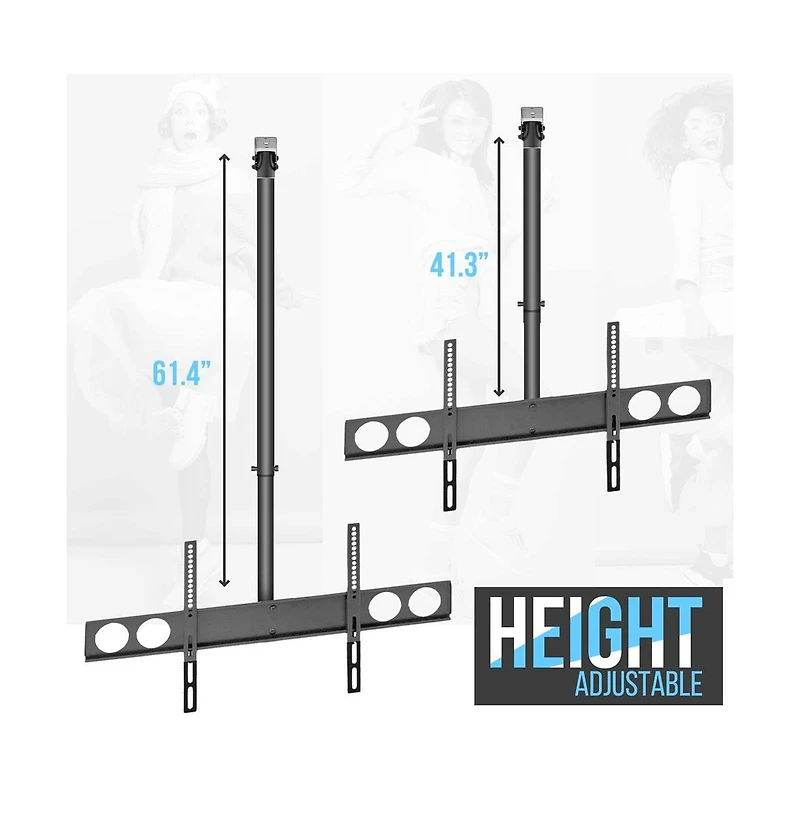 Pyle Ceiling Tv Mount Bracket, Adjustable Height & Tilt, 37''-70'' TVs