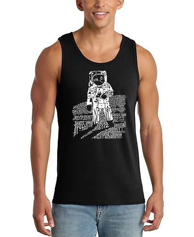 La Pop Art Men's Astronaut Graphic Tank Top