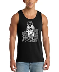La Pop Art Men's Astronaut Graphic Tank Top