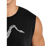 La Pop Art Men's Saxophone Music Word Graphic Tank Top