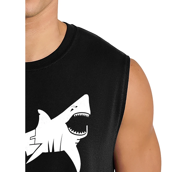 La Pop Art Men's Shark Graphic Tank Top