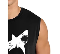 La Pop Art Men's Shark Graphic Tank Top