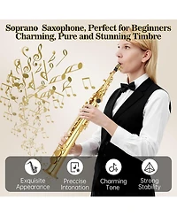 gaomon Straight Soprano Saxophone Complete Set