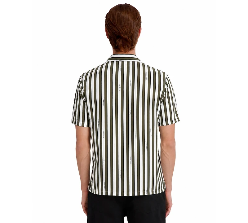 Karl Lagerfeld Paris Men's Cotton Stripe Shirt