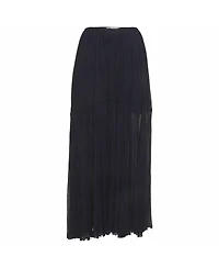 Pre-Owned Chloe Women's Crinkle Chiffon Tiered Maxi Skirt
