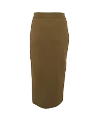 Pre-Owned Alexander Mcqueen Women's Stretch Knit Asymmetric Ruffle Midi Skirt