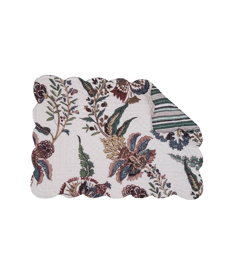 C&F Home Braelyn 100% Cotton Quilted Set of 6 Placemats 13" x 19"