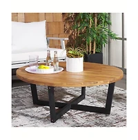Safavieh Leo 4 Leg Round Outdoor Coffee Table