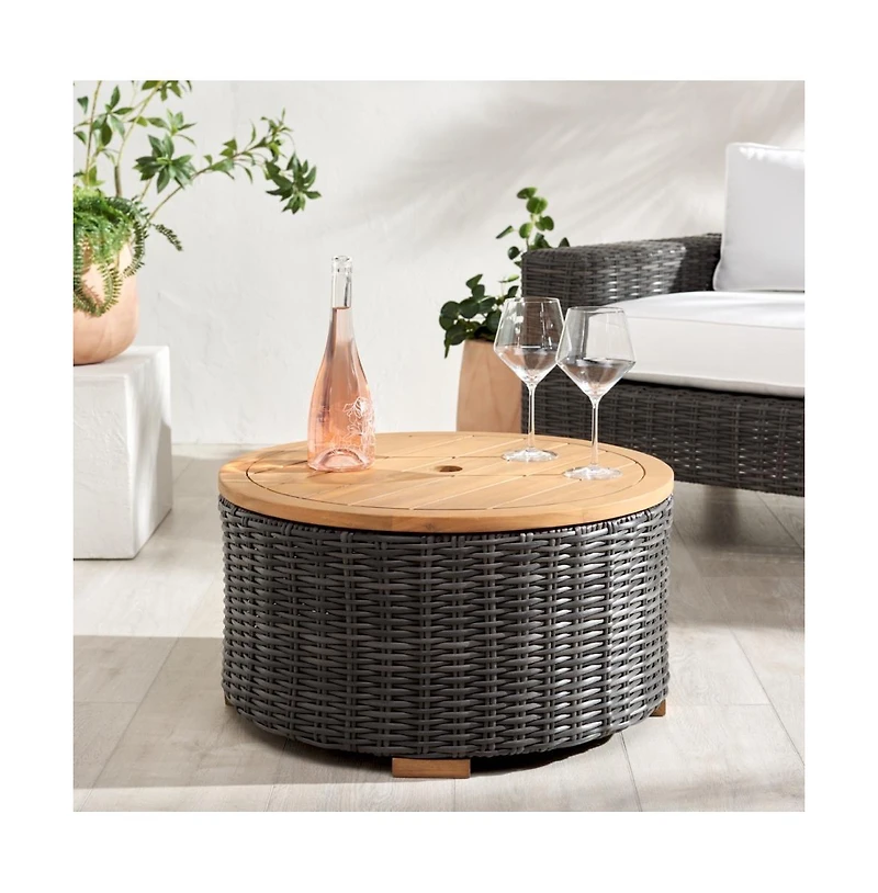 Safavieh Anguilla Wicker Outdoor Coffee Table