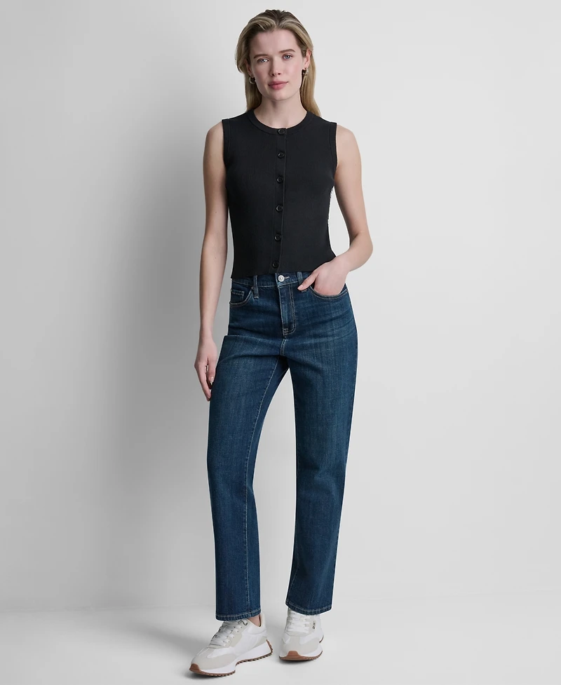 Dkny Jeans Women's Sleeveless Crewneck Sweater