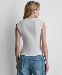 Dkny Jeans Women's Crewneck Sleeveless T-Shirt
