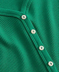State of Day Women's Long-Sleeve Ribbed Henley Sleep Top Xs-3X, Created for Macy's