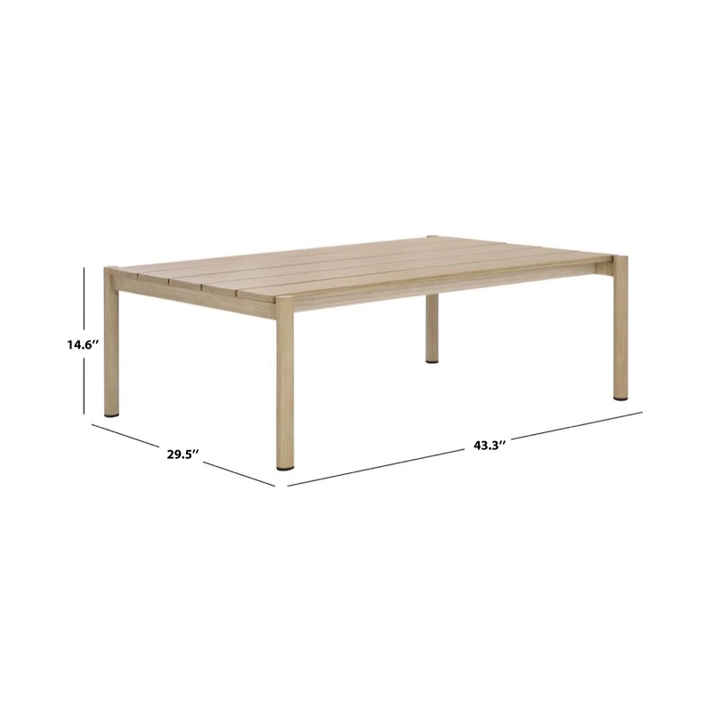 Safavieh Dorianna Aluminum Outdoor Coffee Table