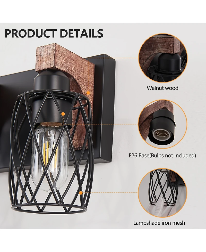 Midola 31" Industrial Vintage 5-Light Wall Sconce