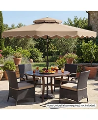 Gymax 9 Feet Patio Umbrella With Push Button Tilt And Crank 2-Tier Vented Top 8 Metal Ribs