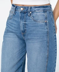 Celebrity Pink Juniors' High-Rise Barrel-Leg Jeans