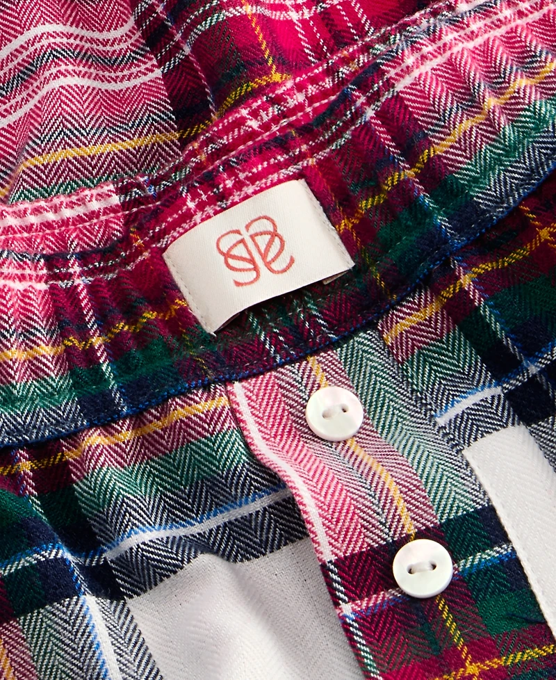 State of Day Women's Flannel Boxer Shorts, Macy's Exclusive