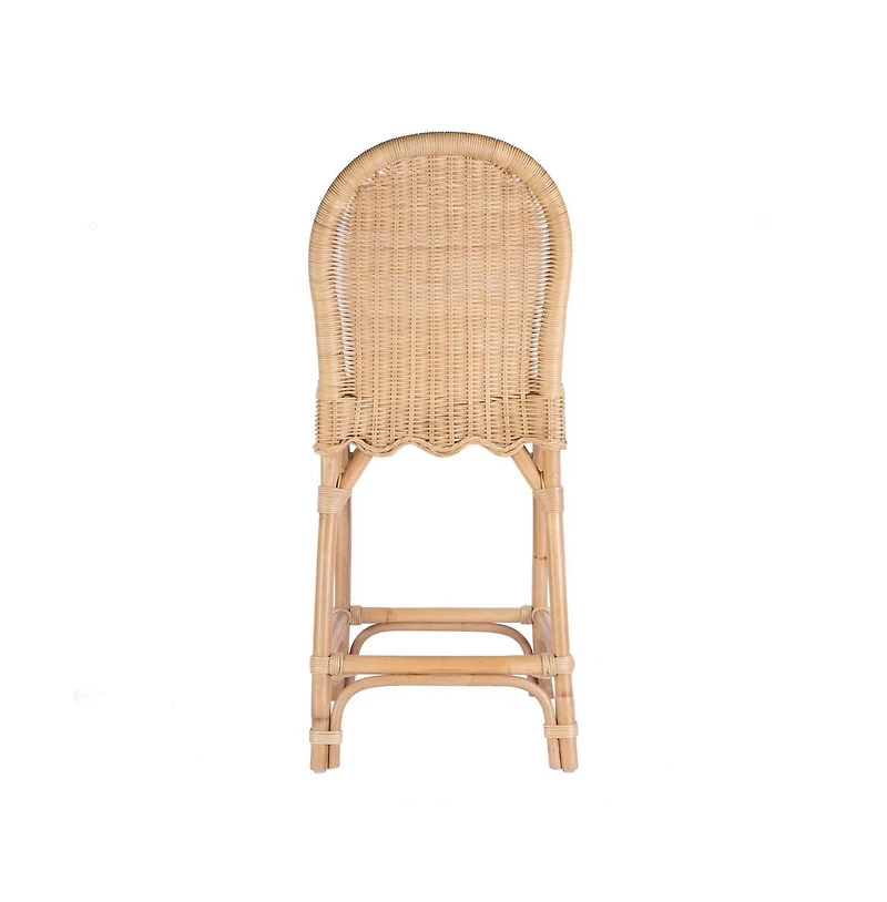Butler Specialty Flora Rattan 24" Scalloped Edge Counter Stool