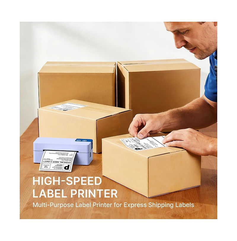 Swifint Thermal Shipping Label Printer, 4x6 Bluetooth Label Printer for Small Business, Wireless Label Maker, Works with iOS, Android, Pc
