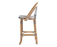 Butler Specialty Lila Rattan 28 in. Seat Height Bar Stool with Back and Footrest