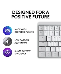 Logitech Mx Mechanical Mini for Mac Wireless Keyboard: Low-Profile Performance Tactile Quiet Keys, Backlit, Bluetooth, Usb-c, Apple/iPad