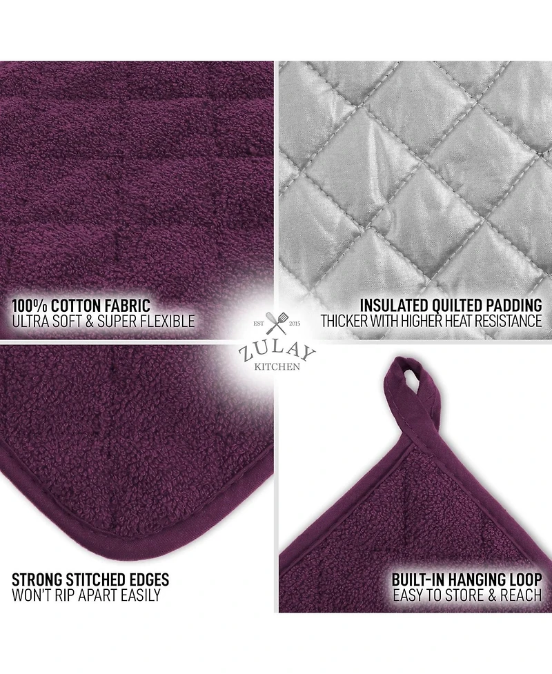 1-Pack Pot Holders for Kitchen Heat Resistant Cotton