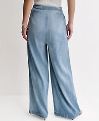 Bcbg Women's High Rise Wide-Leg Denim Pants