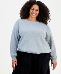 Full Circle Trends Trendy Plus Bubble-Hem Sweatshirt