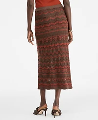 I.n.c. International Concepts Women's Metallic Crochet Stripe Sweater Skirt, Macy's Exclusive