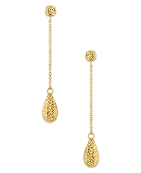 Macy's Diamond Cut Bead Drop Earrings in 10k Yellow Gold