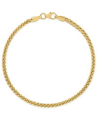 Macy's Diamond Cut Palmier Chain Bracelet in 10k Yellow Gold