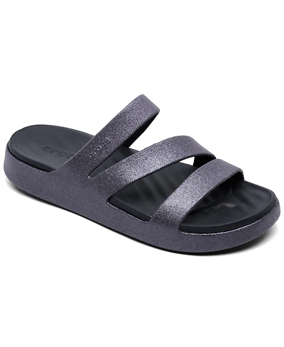 Crocs Women's Getaway Glimmer Strappy Sandals from Finish Line