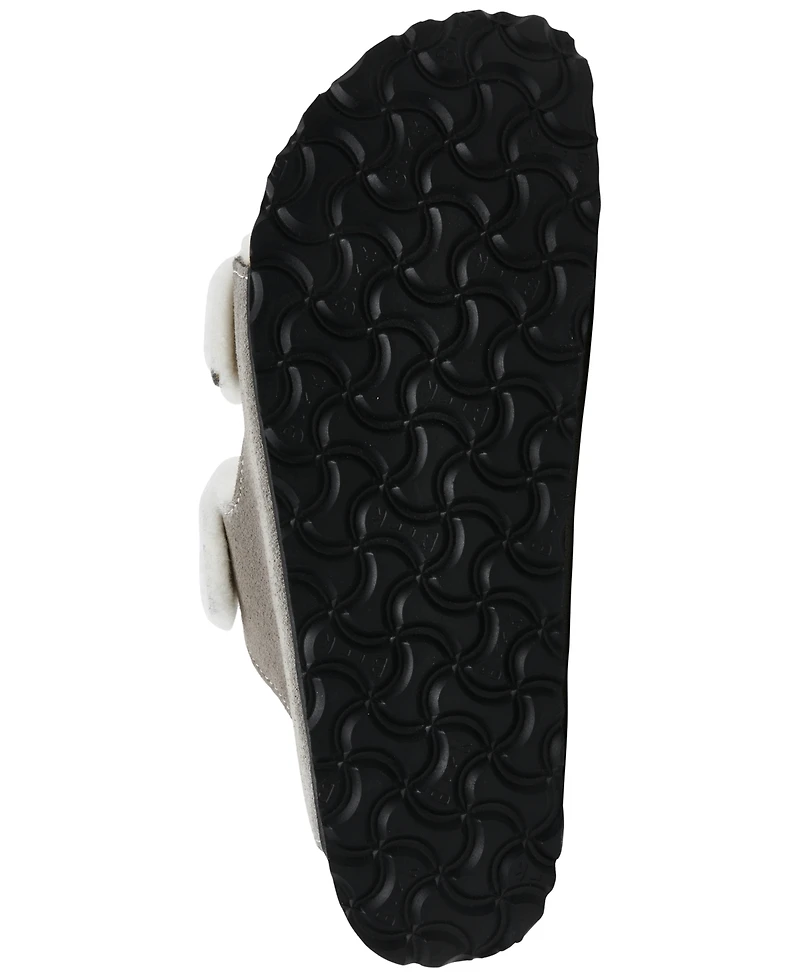 Birkenstock Women's Arizona Shearling Suede Leather Sandals from Finish Line