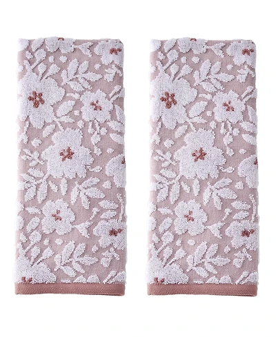 Skl Home Floral Jacquard 2-Pc. Hand Towel Set