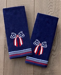 Skl Home Americana Bow Embroidered 2-Pc.Hand Towel Set