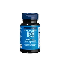 Wiley s Finest Relax Focus - Daily Supplement for Stress Support - Contains L-Theanine, Gaba, Vitamin B6 and Magnesium