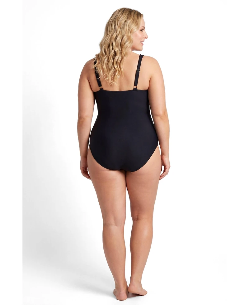 Swimsuits for All Women's High Neck Wrap One Piece Swimsuit