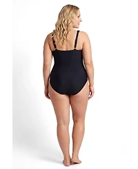 Swimsuits for All Women's High Neck Wrap One Piece Swimsuit