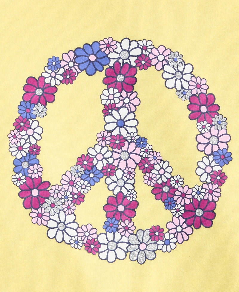 Epic Threads Girls' 5-16 Floral Peace Sign Tee, Macy's Exclusive